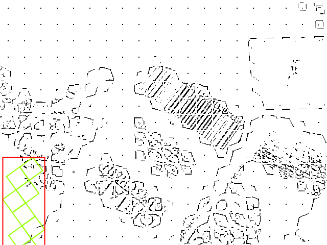 Rotated cells with box